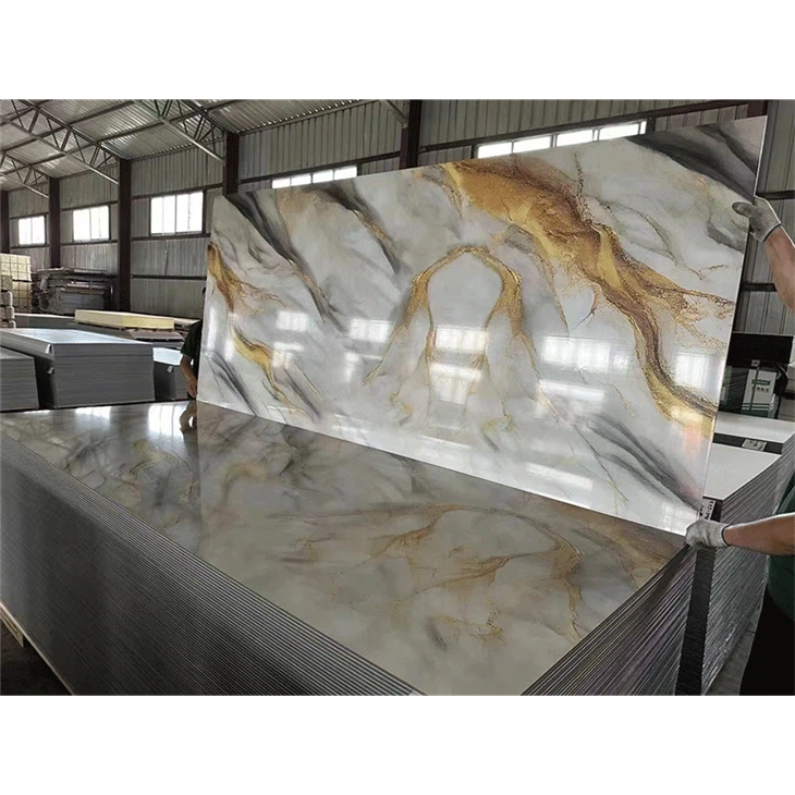 Gilded Uv Pvc Marble Sheet